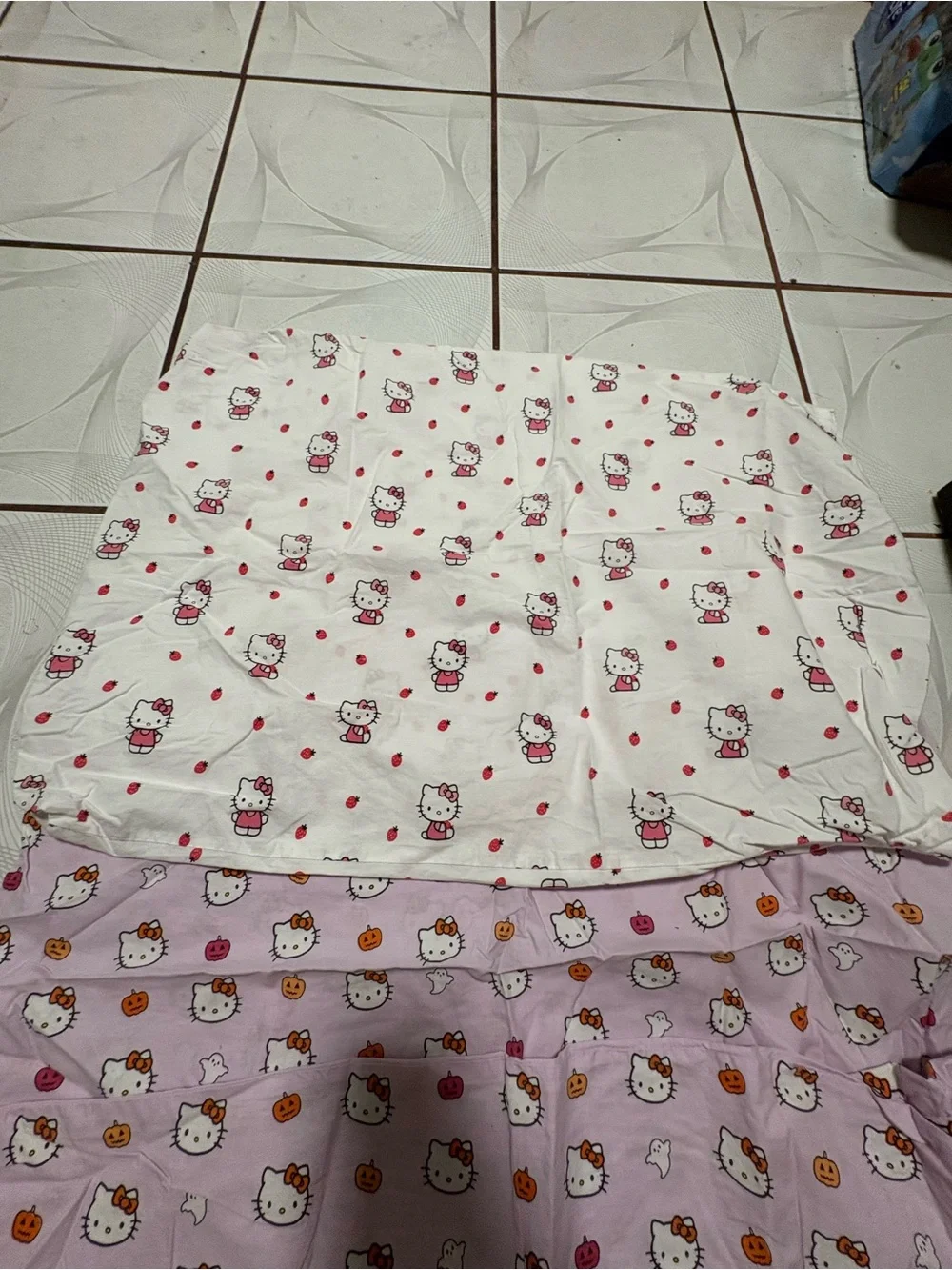 Hello Kitty Pink and White Printed Bedding Pillowcase Set